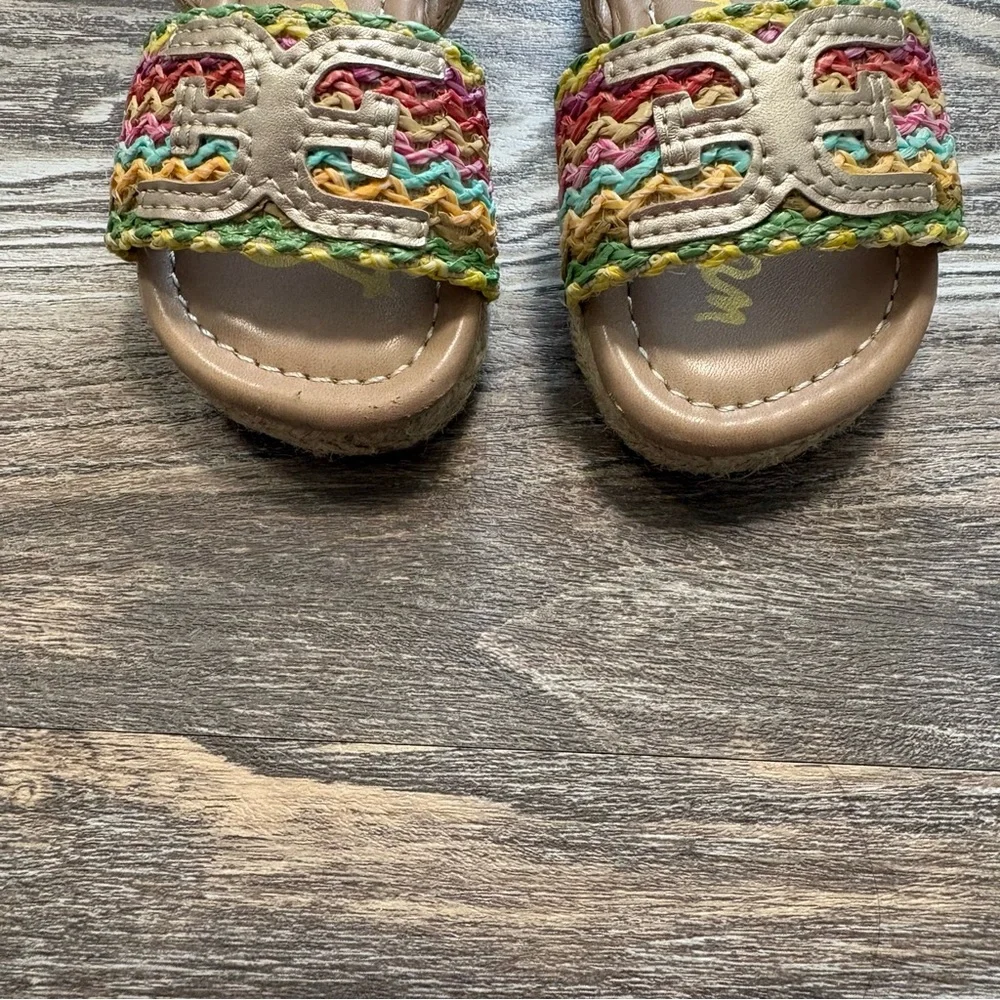 Sam Edelman Kara Multi Colored Band Sandal Girls 5